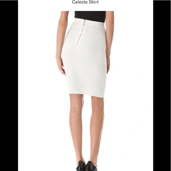 🍦Torn By Ronni Kobo Cream Celeste Textured Knit Skirt Sz XS - Picture 4 of 6